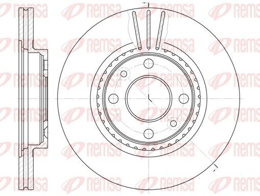 REMSA 6144.10 Brake disc Front Axle, 259x20,6mm, 4, Vented