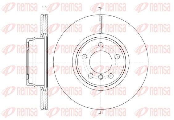 DCA6145210 REMSA Front Axle, 330x24mm, 5, Vented Ø: 330mm, Num. of holes: 5, Brake Disc Thickness: 24mm Brake rotor 61452.10 buy