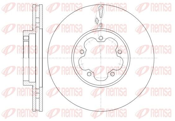 REMSA 61460.10 Brake disc Front Axle, 300x28mm, 5, Vented