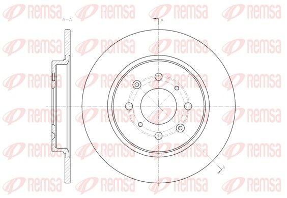 REMSA 61461.00 Brake disc Rear Axle, 259,7, 260x9mm, 4, solid