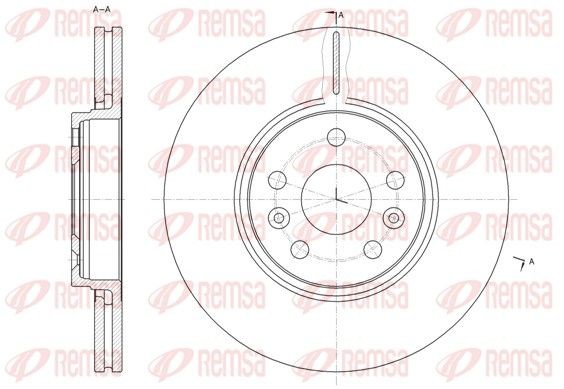 REMSA 61477.10 Brake disc Front Axle, 299,9, 300x24mm, 5, Vented