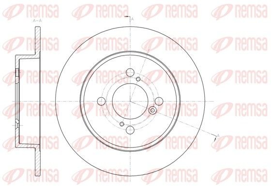 DCA6148300 REMSA Rear Axle, 259,2, 259x9mm, 4, solid Ø: 259,2, 259mm, Num. of holes: 4, Brake Disc Thickness: 9mm Brake rotor 61483.00 buy