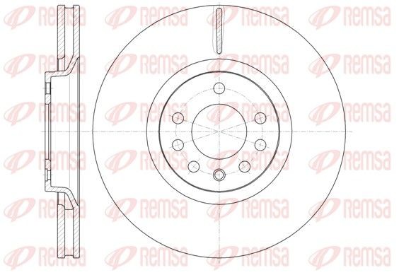REMSA 61488.10 Brake disc Front Axle, 320,9, 321x27,8mm, 5, Vented