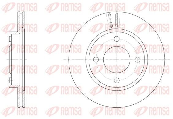 DCA6152910 REMSA Front Axle, 231x17mm, 4, Vented Ø: 231mm, Num. of holes: 4, Brake Disc Thickness: 17mm Brake rotor 61529.10 buy