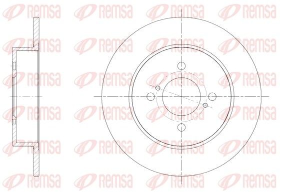 REMSA 61537.00 Brake disc Rear Axle, 259x9mm, 4, solid