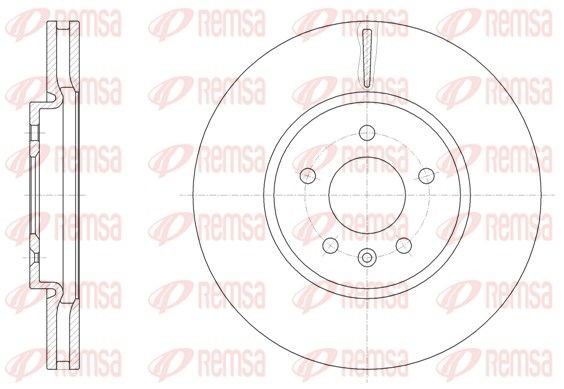 REMSA 61541.10 Brake disc Front Axle, 321x30mm, 5, Vented