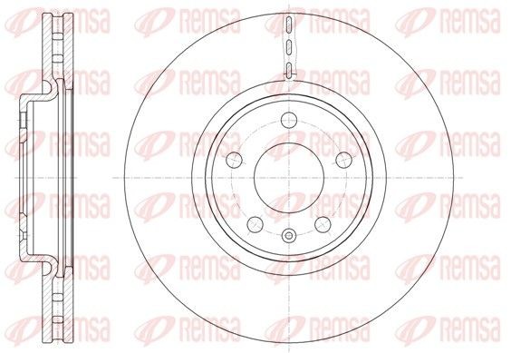 DCA6154310 REMSA Front Axle, 319,8, 320x30mm, 5, Vented Ø: 319,8, 320mm, Num. of holes: 5, Brake Disc Thickness: 30mm Brake rotor 61543.10 buy