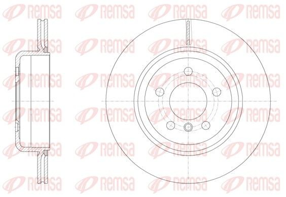 REMSA 61550.10 Brake disc Rear Axle, 330x20mm, 5, Vented