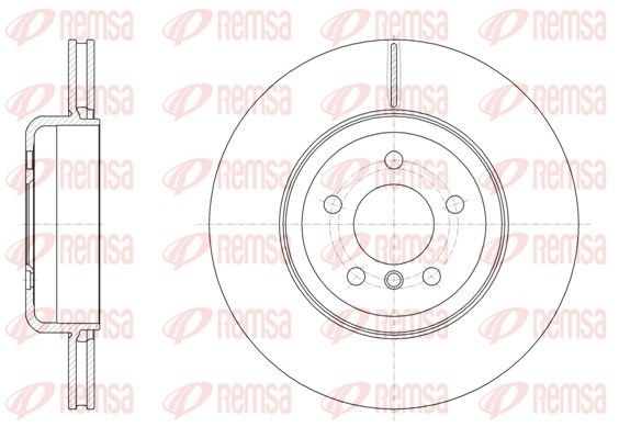 REMSA 61551.10 Brake disc Rear Axle, 345x24mm, 5, Vented