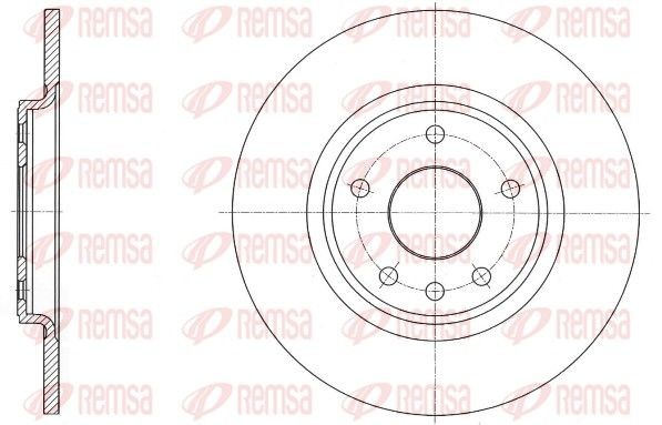 DCA6155900 REMSA Rear Axle, 328x12mm, 5, solid Ø: 328mm, Num. of holes: 5, Brake Disc Thickness: 12mm Brake rotor 61559.00 buy