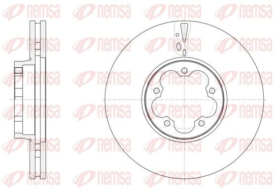 DCA6156810 REMSA Front Axle, 308x31mm, 5, Vented Ø: 308mm, Num. of holes: 5, Brake Disc Thickness: 31mm Brake rotor 61568.10 buy