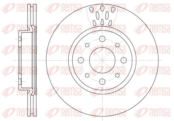 REMSA 6189.10 Brake disc Front Axle, 257x20mm, 4, Vented
