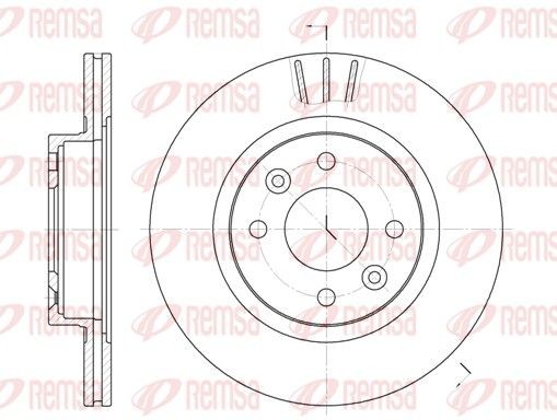 REMSA 6204.10 Brake disc Front Axle, 259x20,2mm, 4, Vented
