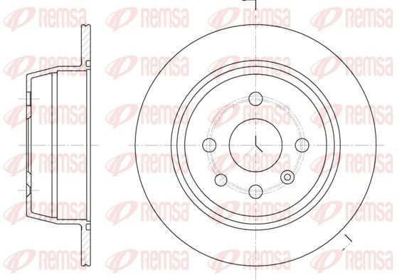 REMSA 6207.00 Brake disc Rear Axle, 260x10mm, 4, solid