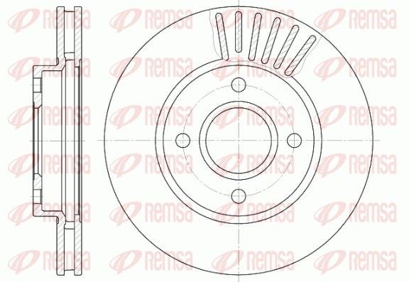 REMSA 6211.10 Brake disc Front Axle, 260x24mm, 4, Vented