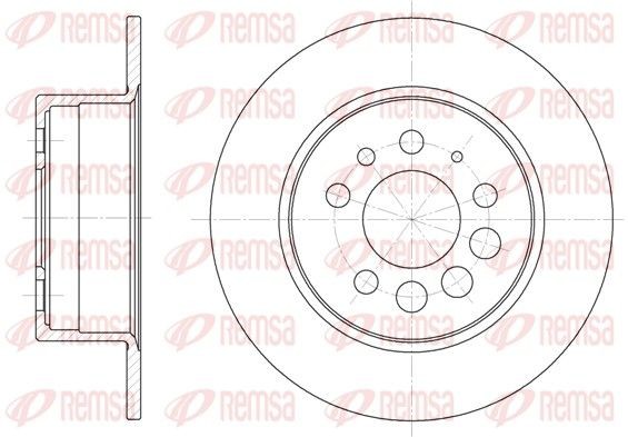 REMSA 6283.00 Brake disc Rear Axle, 281x9,6mm, 4, solid
