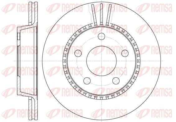 DCA635610 REMSA Rear Axle, 269x20mm, 5, Vented Ø: 269mm, Num. of holes: 5, Brake Disc Thickness: 20mm Brake rotor 6356.10 buy