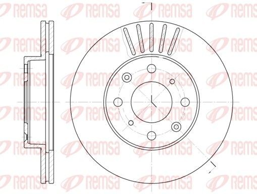 REMSA 6369.10 Brake disc Front Axle, 242x19mm, 4, Vented