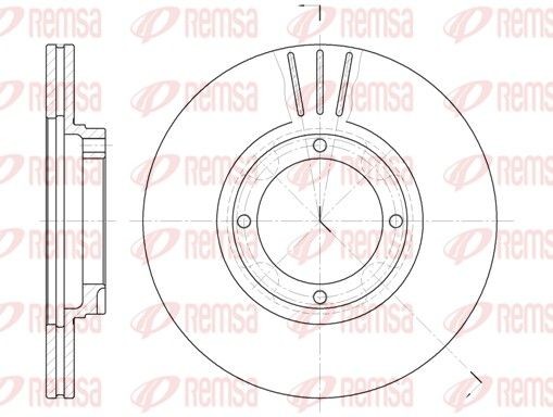 DCA637410 REMSA Front Axle, 242x19mm, 4, Vented Ø: 242mm, Num. of holes: 4, Brake Disc Thickness: 19mm Brake rotor 6374.10 buy