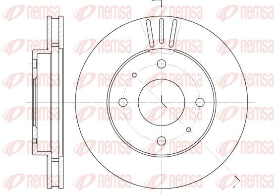 REMSA 6394.11 Brake disc Front Axle, 256x24mm, 4, Vented