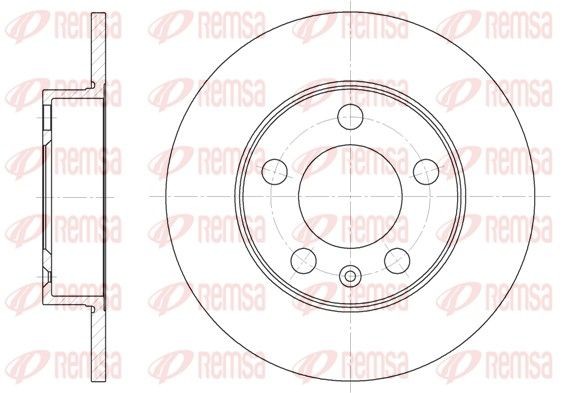 REMSA 6547.00 Brake disc Rear Axle, 232x9mm, 5, solid