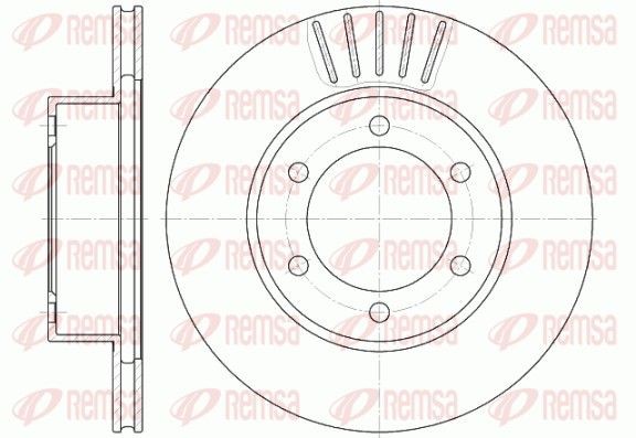 DCA656210 REMSA Front Axle, 319x22mm, 6, Vented Ø: 319mm, Num. of holes: 6, Brake Disc Thickness: 22mm Brake rotor 6562.10 buy