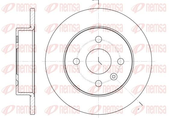 Opel MERIVA Brake disc set 8203146 REMSA 6570.00 online buy