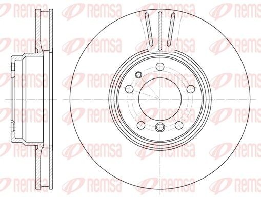 REMSA 6594.10 Brake disc Front Axle, 334x32mm, 5, Vented