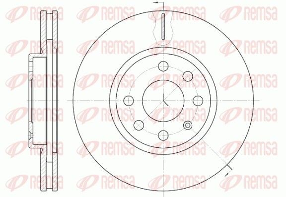 Opel MERIVA Brake discs 8203183 REMSA 6611.10 online buy