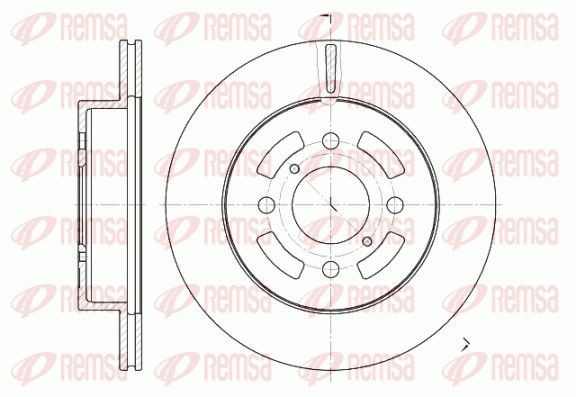 DCA664210 REMSA Front Axle, 257x17mm, 4, Vented Ø: 257mm, Num. of holes: 4, Brake Disc Thickness: 17mm Brake rotor 6642.10 buy