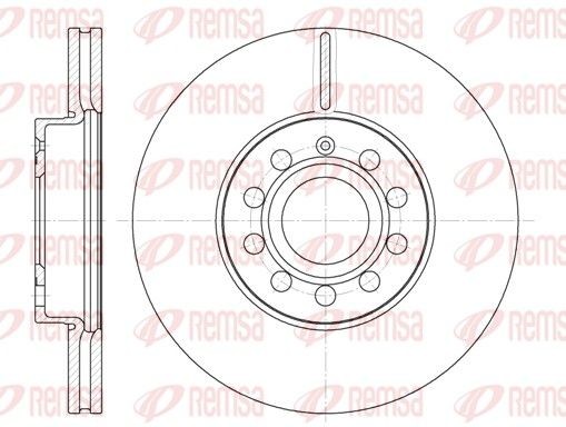 DCA664810 REMSA Front Axle, 287,8, 288x24,9mm, 9, Vented Ø: 287,8, 288mm, Num. of holes: 9, Brake Disc Thickness: 24,9mm Brake rotor 6648.10 buy