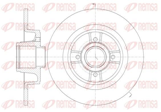 REMSA 6698.00 Brake disc Rear Axle, 274x11mm, 4, solid