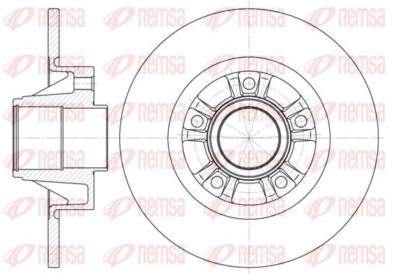 REMSA 6733.00 Brake disc Rear Axle, 280x12mm, 5, solid