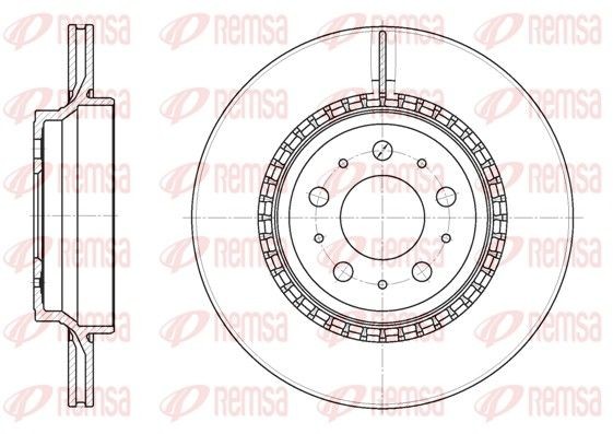 6777.10 REMSA Brake rotors VOLVO Rear Axle, 308x20mm, 5, Vented