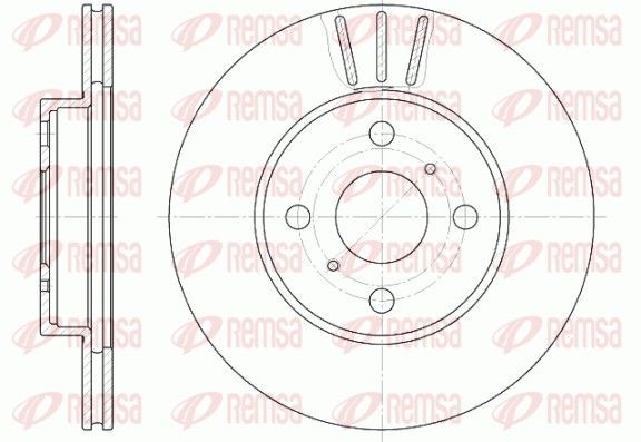 REMSA 6814.10 Brake disc Front Axle, 254x18mm, 4, Vented