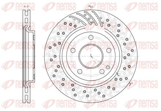 Original REMSA DCA685910 Brake disc kit 6859.10 for MERCEDES-BENZ T1 Bus