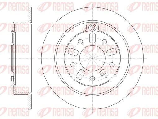 REMSA 6923.00 Brake disc Rear Axle, 286x9,5mm, 5, solid