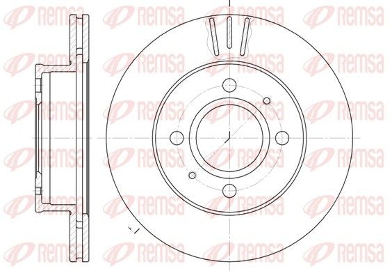 6927.10 REMSA Brake rotors HYUNDAI Front Axle, 233,9, 234x18mm, 4, Vented