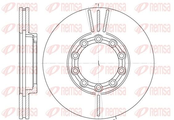 DCA693310 REMSA Front Axle, 276,1, 276x24mm, 10, Vented Ø: 276,1, 276mm, Num. of holes: 10, Brake Disc Thickness: 24mm Brake rotor 6933.10 buy