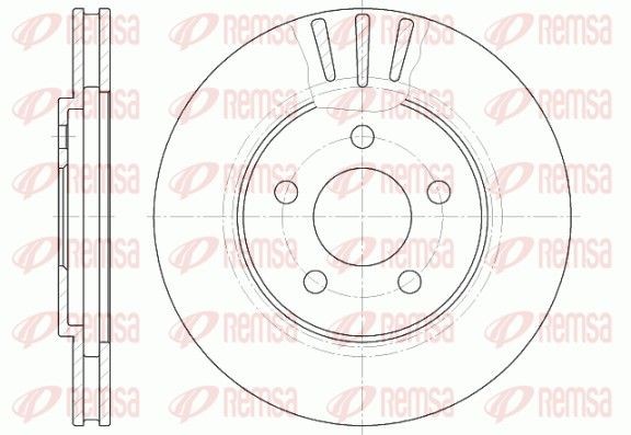REMSA 6947.10 Brake disc Front Axle, 260x23mm, 5, Vented