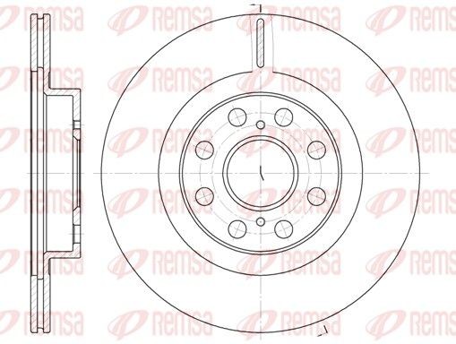 REMSA 6961.10 Brake disc Rear Axle, 262,6, 263x16mm, 8, Vented