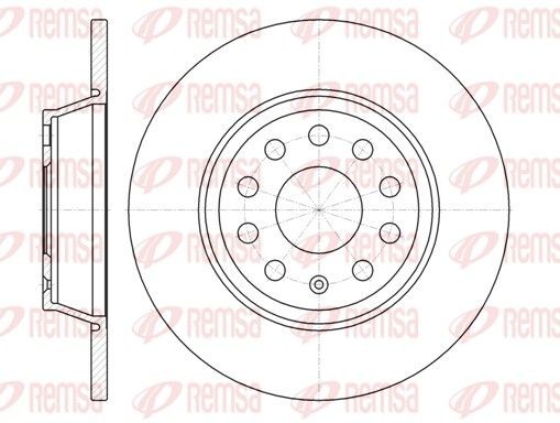 REMSA 6973.00 Brake disc Rear Axle, 285,8, 286x12mm, 9, solid