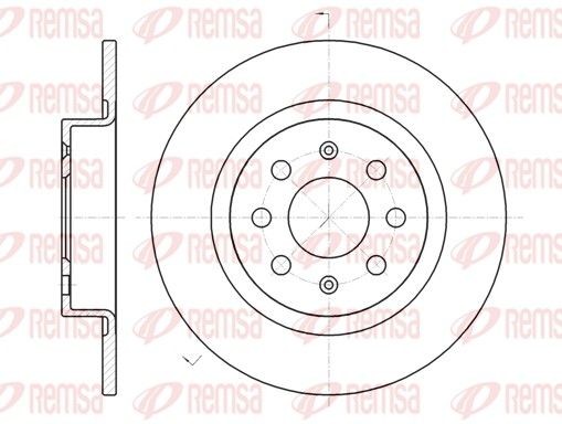 6983.00 REMSA Brake rotors FIAT Rear Axle, 263,9, 264x10mm, 4, solid