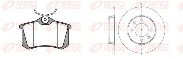 RCA826303 REMSA 8263.03 Kit pastiglie freni 1H06-9845-1D