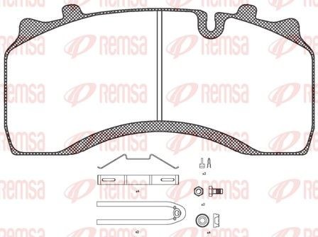 REMSA JCA 1032.30 Bremsbeläge für RENAULT TRUCKS Midlum LKW in Original Qualität