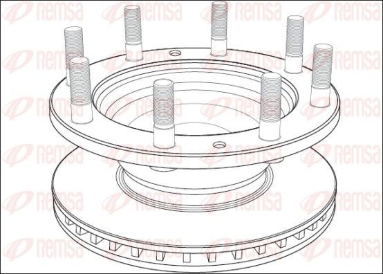 NCA100320 REMSA Front Axle, 322x30mm, 8, 8M10x275, Vented Ø: 322mm, Num. of holes: 8, Brake Disc Thickness: 30mm Brake rotor NCA1003.20 buy