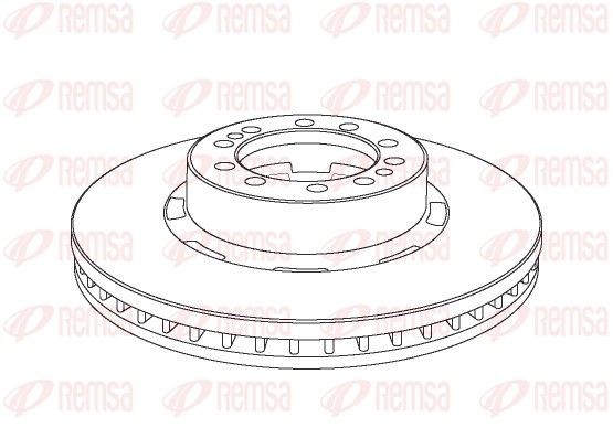 NCA107420 REMSA Front Axle, 440x44,4mm, 10, 10x17, Vented Ø: 440mm, Num. of holes: 10, Brake Disc Thickness: 44,4mm Brake rotor NCA1074.20 buy