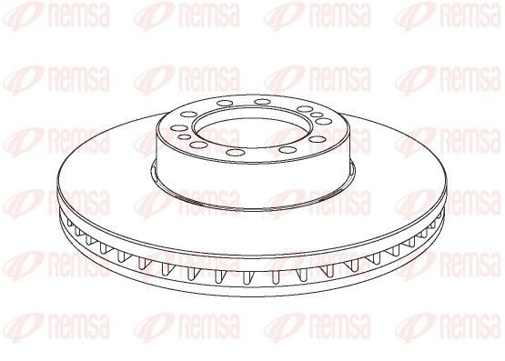 NCA107520 REMSA Front Axle, 438x45mm, 10, 10x17, Vented Ø: 438mm, Num. of holes: 10, Brake Disc Thickness: 45mm Brake rotor NCA1075.20 buy