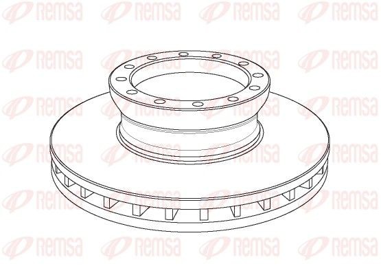 REMSA NCA1139.20 Brake disc Front Axle, Rear Axle, 380x45mm, 8, Vented