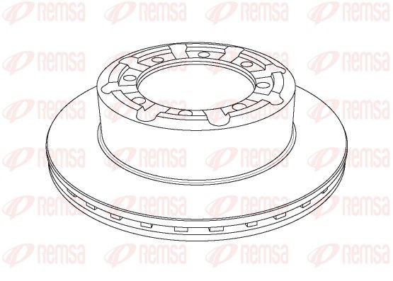 REMSA NCA1140.20 Brake disc Front Axle, 290, 0x26mm, 8, Vented